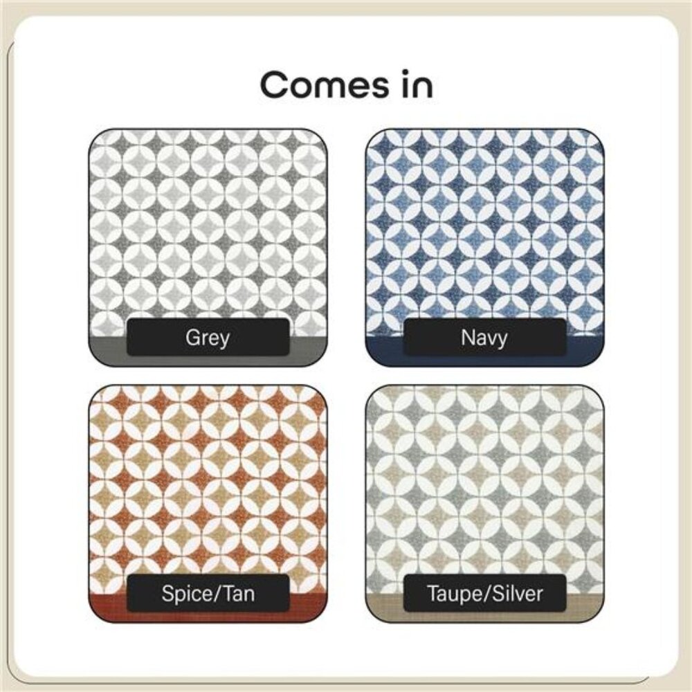 Light Filtering Printed Tier & Valance Window Curtain Set-58 Inch Width,24 InchL - Picture 5 of 7